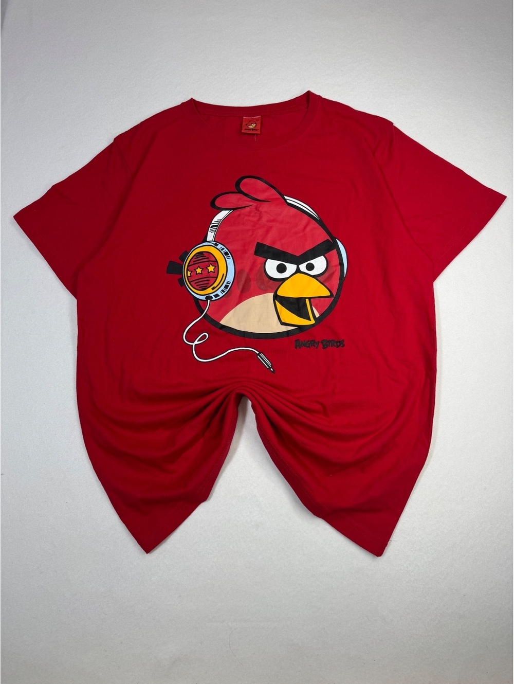 Angry Birds Space Red Bird Headphones Graphic Tee Size XL Red NWT